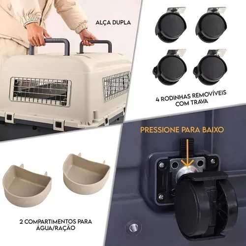Caixa Transporte Pet Dogfly Padrão Iata Avião Tamanho 7 N7