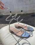Sandalias Prateadas com Espiral de Strass