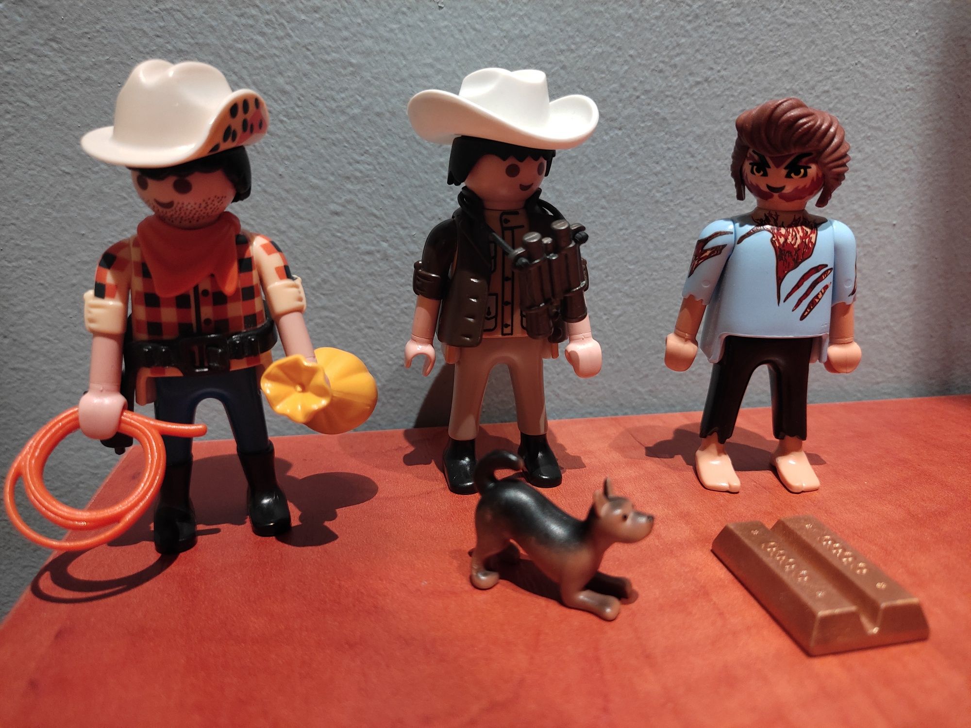 Playmobil figurki kowboj, szeryf, złodziej