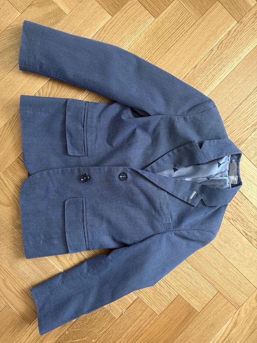 Garnitur niebieski rozm. 116 122 dla chłopca marynarka spodnie lidl