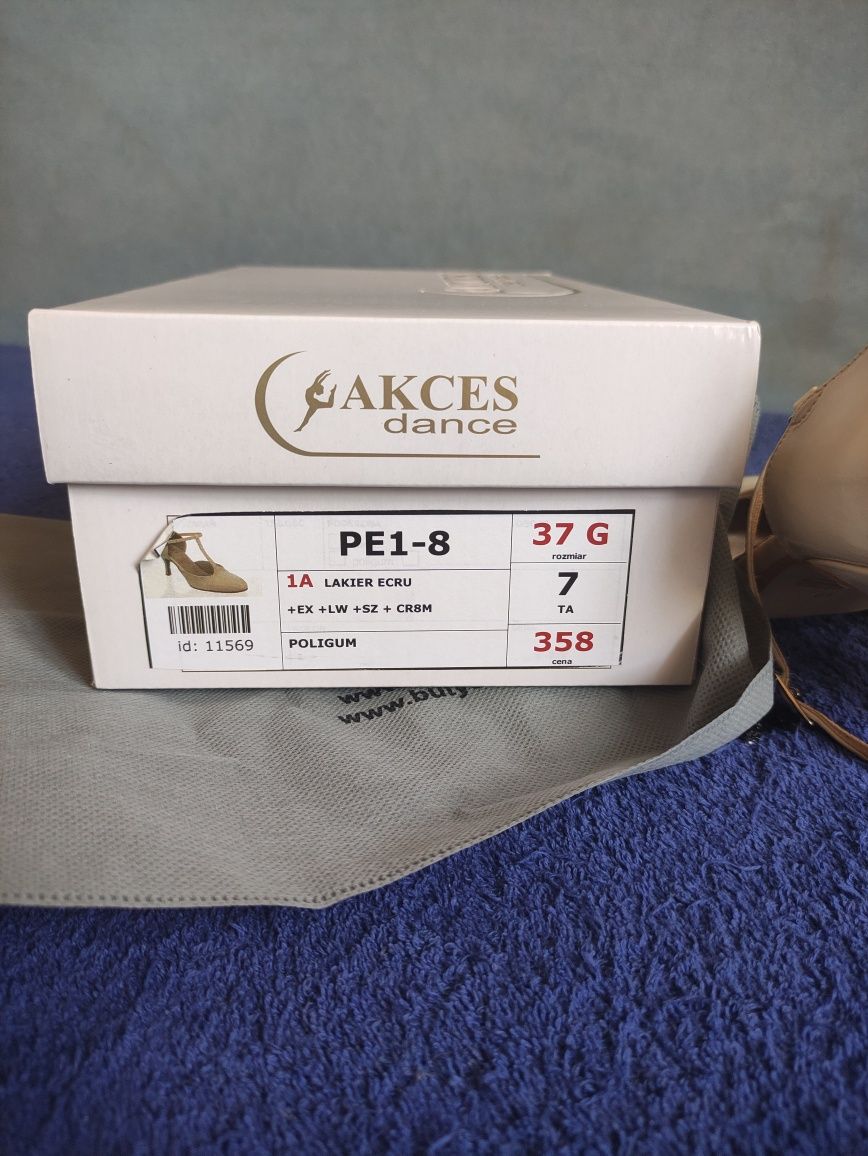 Buty taneczne ślubne ecru Akces Dance 37