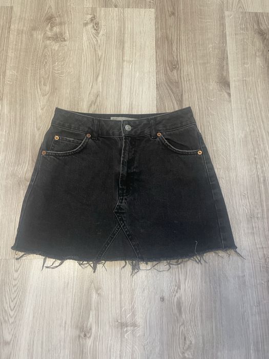 spódnica jeansowa mini czarna