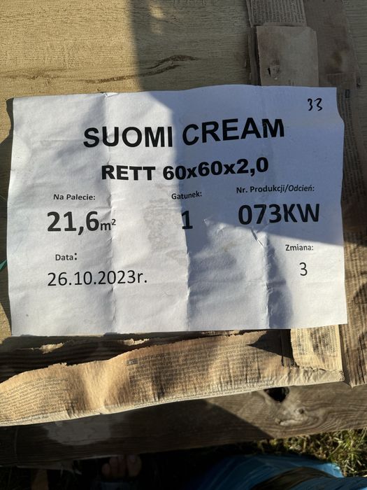 Płytka Tarasowa Suomi 2.0 Cream 60x60 Zoya