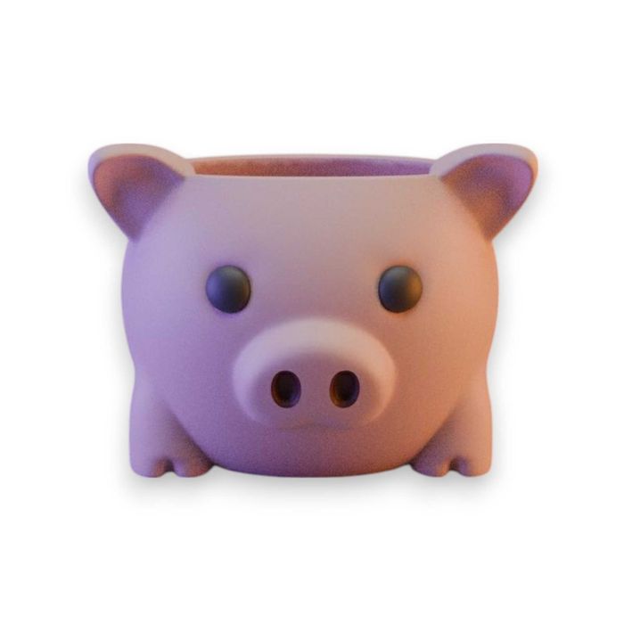 Vaso de Planta Porquinho Fofo 3D - Decorativo e Divertido