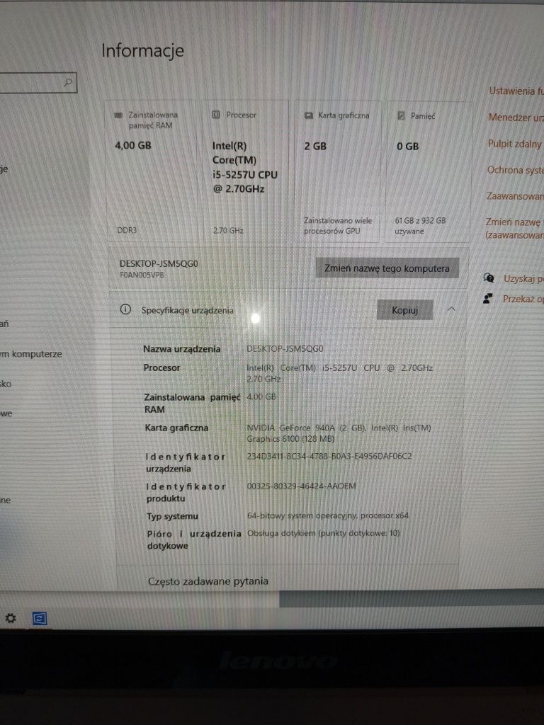 Komputer All in one Lenovo