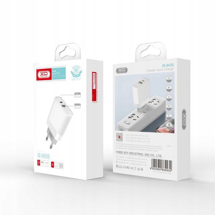 Szybka Ładowarka Fast 18W Usb-C I Usb Do Iphone