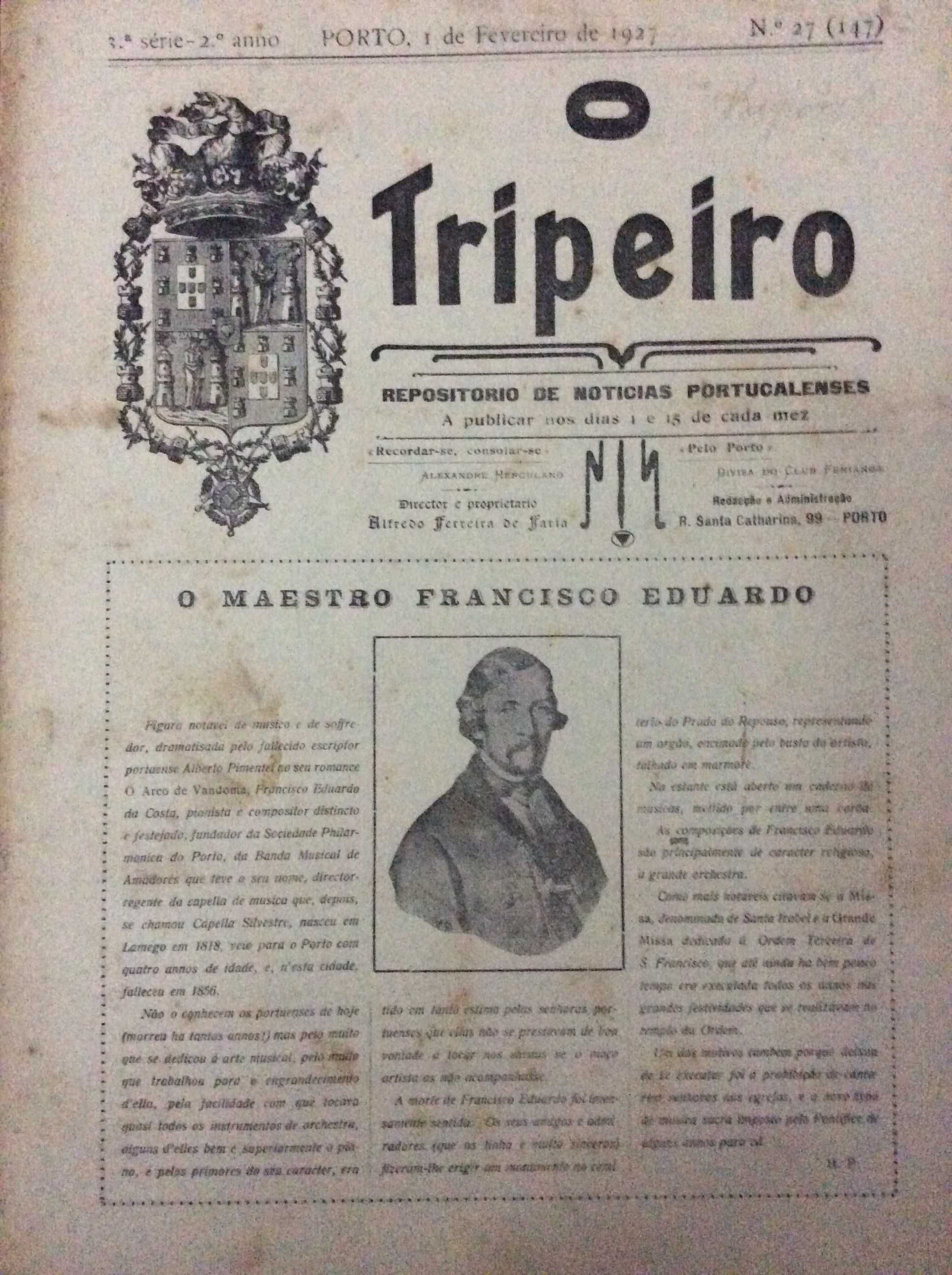 Um pouco da história do Porto e arredores. O Tripeiro, 1927