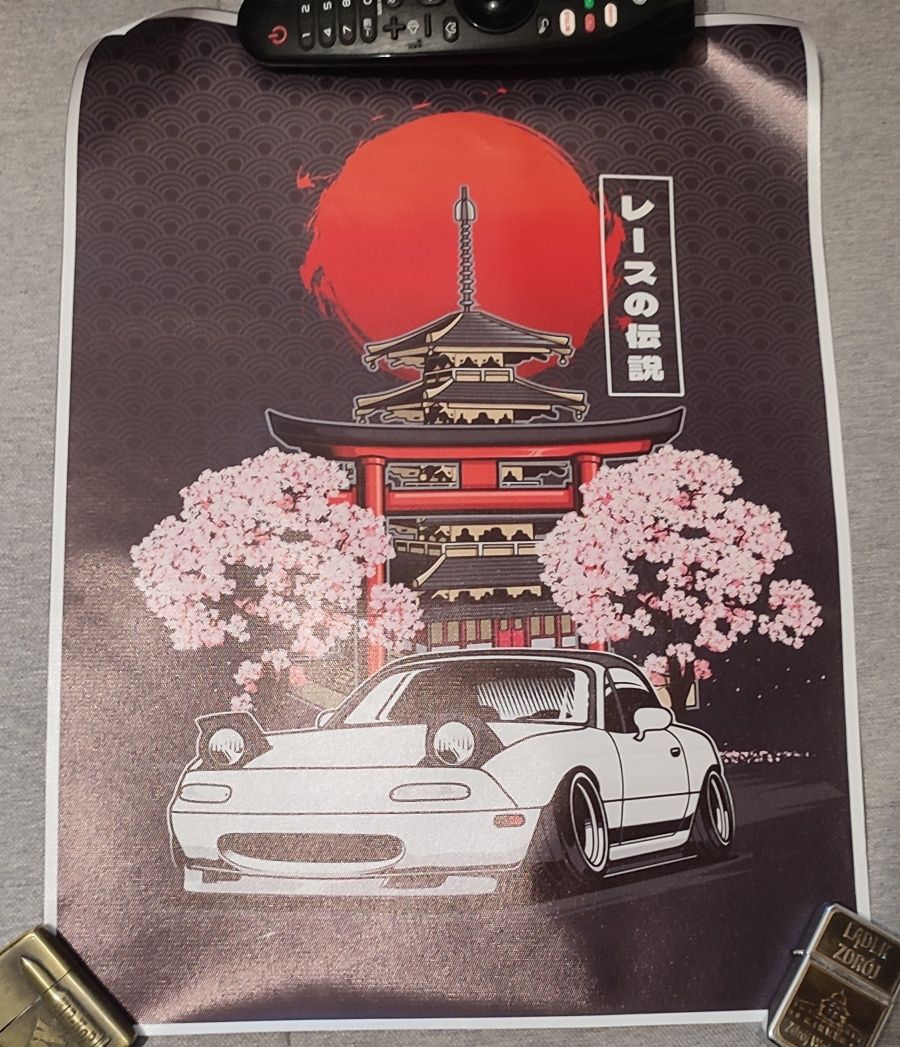 Plakat Japoński Mazda Miata Mx5