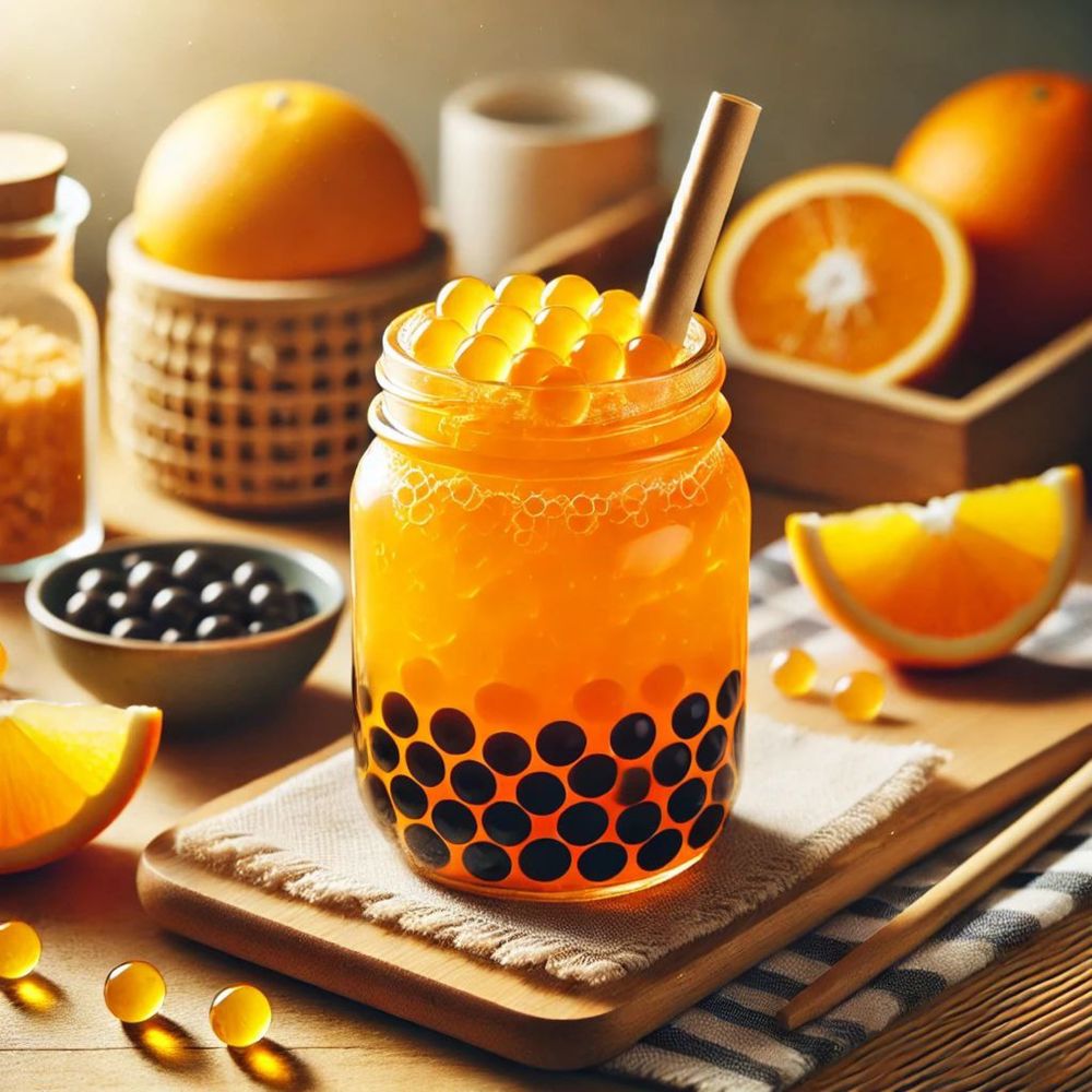 Фруктовые шарики Бабл ти Апельсин 1,8кг Тапиока Трубочки Bubble Tea