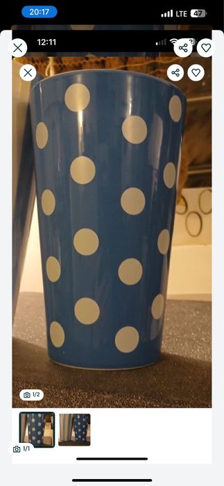 Wazon w kropli ikea niebieski