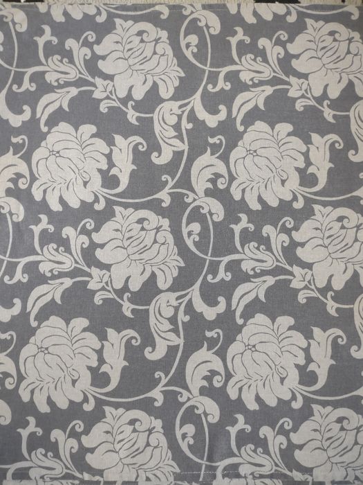 Chusta tkana Zafirro bawelniana szare kwiaty