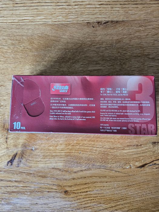 10 szt. DHS 3* piłeczki meczowe do tenisa stołowego