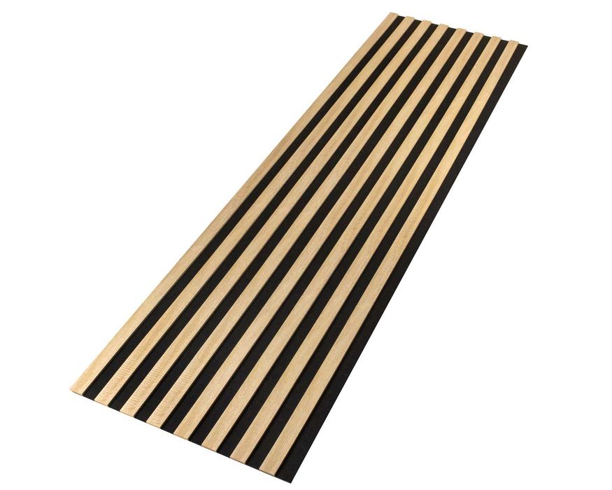 Lamele ścienne na czarnym filcu 260cm x 54 cm Dąb, Orzech i inne