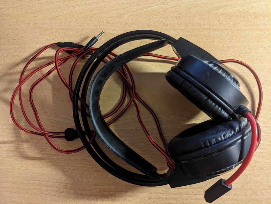 Игровая гарнитура hoco (б/у) с микрофоном для ПК/ноутбука