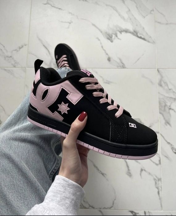 р36-45 Кросівки DC Court Graffik Black Pink Purple White Slayer