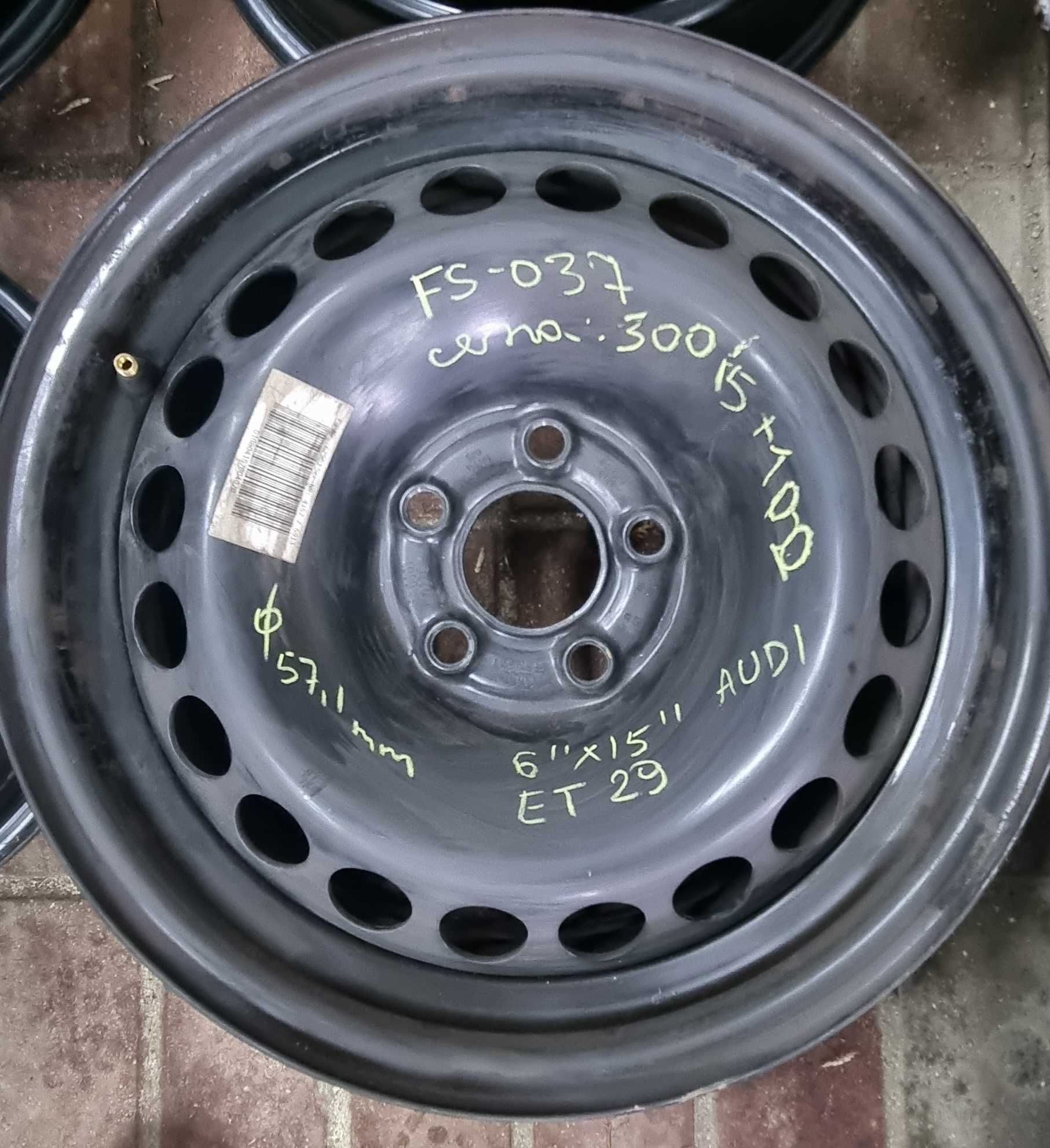 Felgi Stalowe 15" 5x100 Audi A1 VW Polo Skoda Fabia