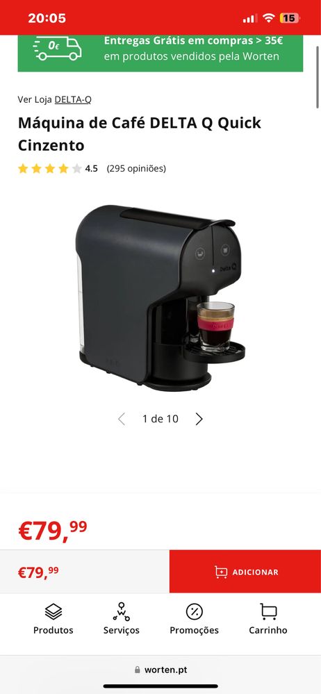 Vendo máquina de café Delta Q