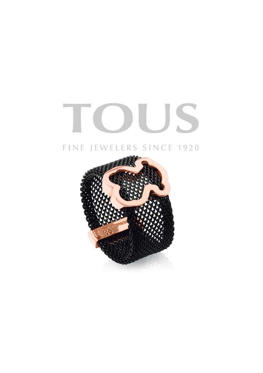 TOUS pierścionek Icon Mesh srebro 925 oryginał
