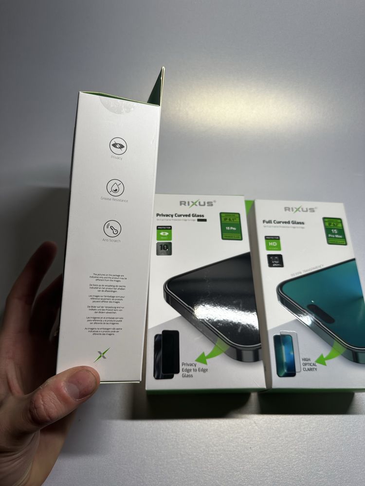 Liquidacao de stock de peliculas de vidro iphone 15/15Pro/16/16Pro