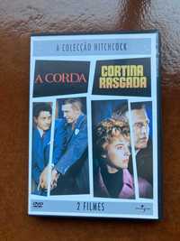 2 filmes de Hitchcock em DVD:  "A CORDA" e "CORTINA RASGADA"