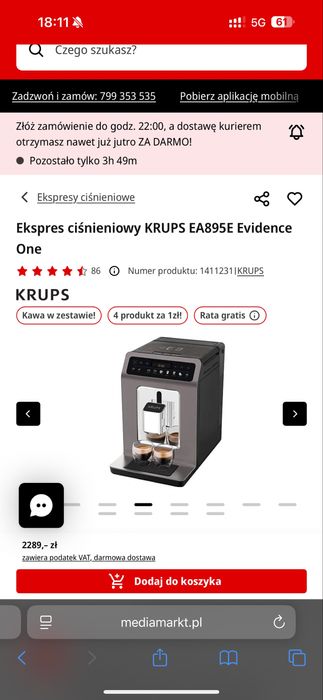Ekspres do kawy krups evidence