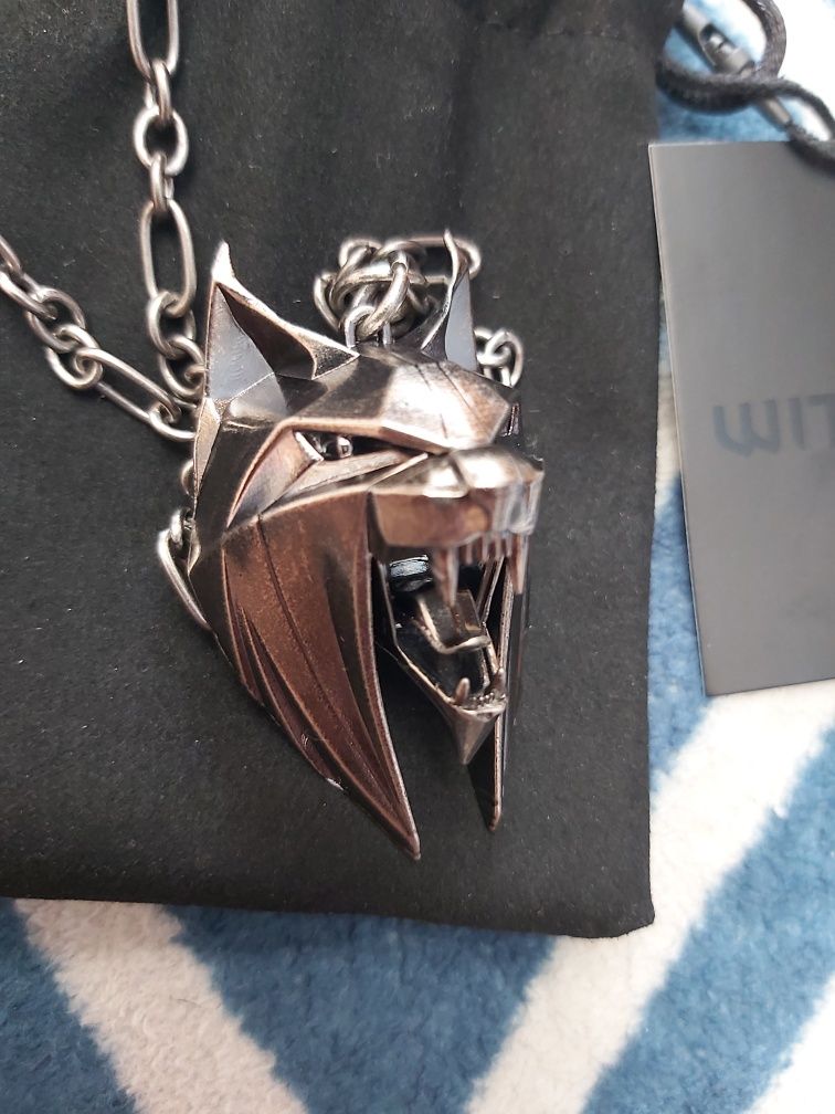 Medalion Wiedźmin Szkoła Rysia z łańcuszkiem The Witcher Lynx School