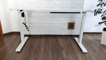 Nowy Biały Stelaż biurka elektryczny regulowany SOLIDNY, UDŹWIG 100KG