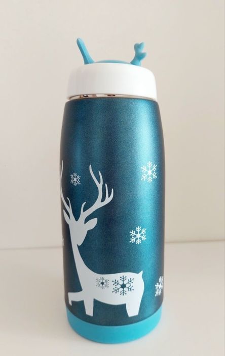 Mały termos dla dziecka niebieski kubek termiczny 310 ml