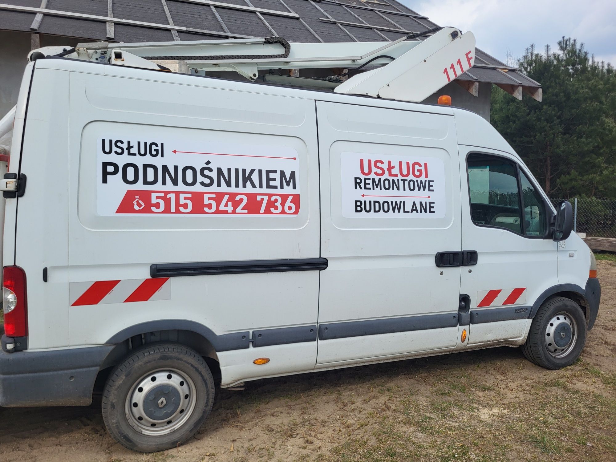 Podnosnik koszowy na Masterze.