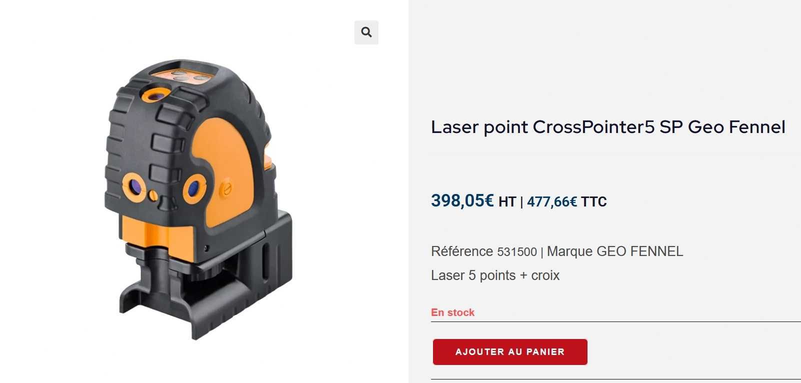 Laser Krzyżowy Geo Fennel Laser point CrossPointer5 SP 5 Punktów Kufer