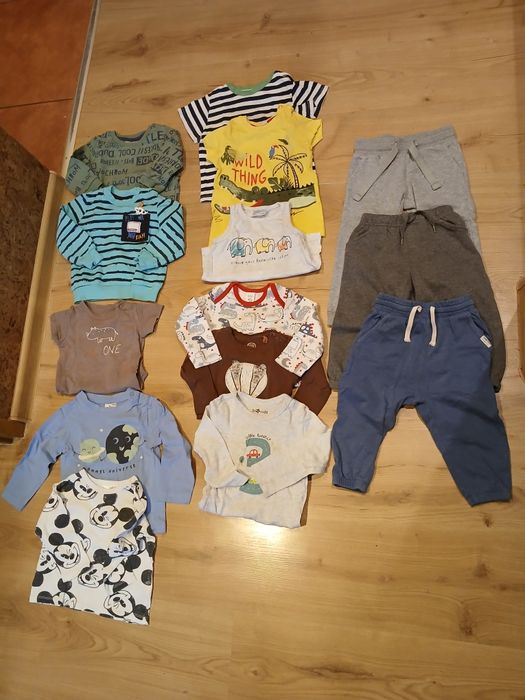 Zestaw ubranek spodnie bluza body koszulka