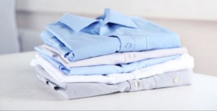 Serviço de engomadoria  e dobragens