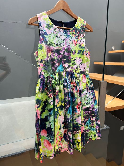 Vestido de padrão floral zara