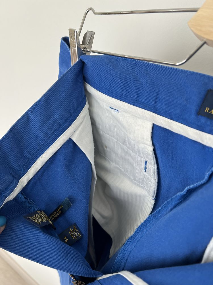 Niebieskie kobaltowe szoty bermudy męskie Ralph Lauren
