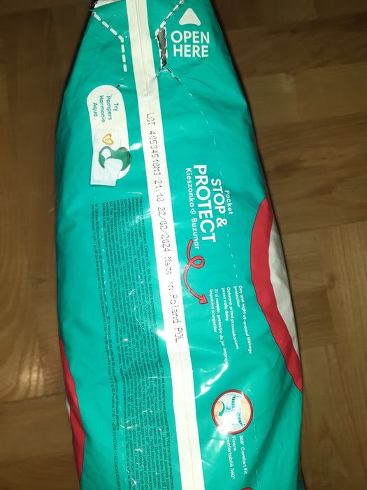 Pieluchomajtki pampers 5, 360 stopni, 50 sztuk