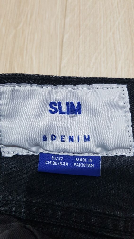 Jeansy czarne slim rozm 33/32