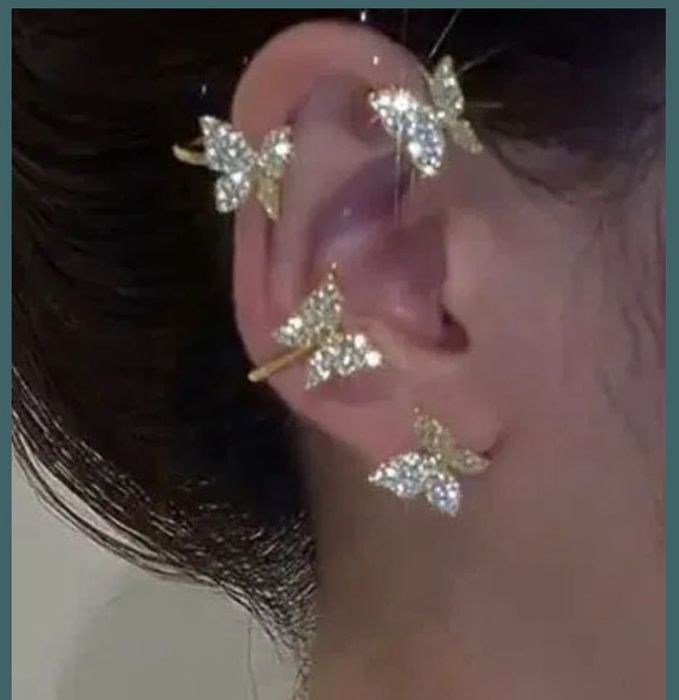 Каф-обманка Метелики для пірсингу вух без проколювання