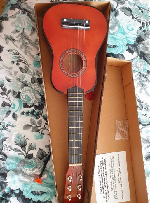 Gitara Strunowa Zabawka dla Dziecka Duża Kostka Pokrowiec