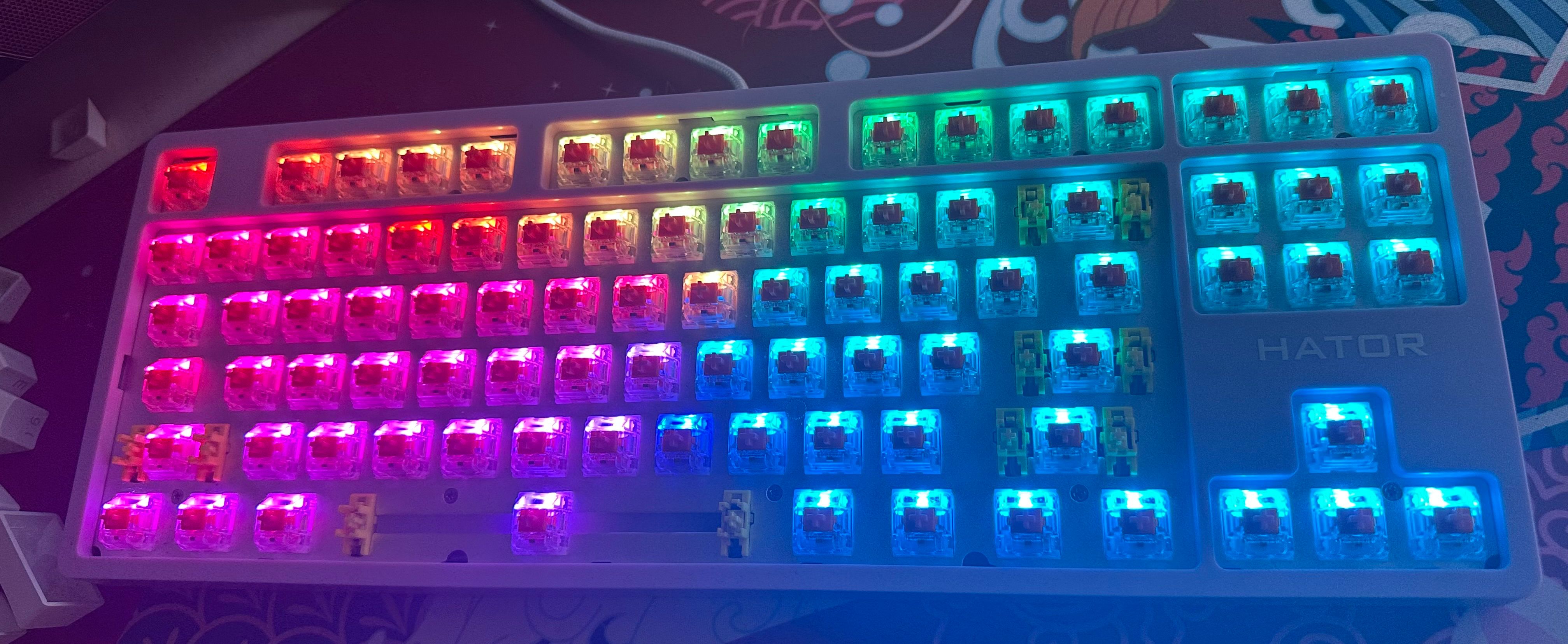 клавіатура HATOR Rockfall 2 Mecha TKL orange (HTK-724) Lilac -v1.0
