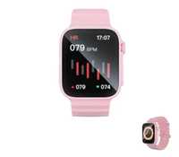 Różowy smartwatch