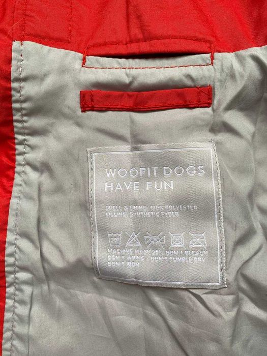 Куртка для собаки WOOFIT легка, червона, розмір S, з чохлом
