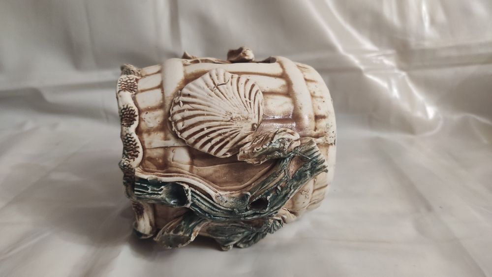 Декорация для аквариума, бочка, домик, островок для черепахи