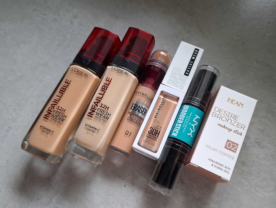 Wielka paka kosmetyków NAM, MAC, L'Oréal, Maybelline + pędzle
