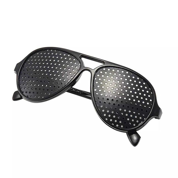 Перфорационные очки тренажеры с дырочками для тренировки зрения КАПЛЯ