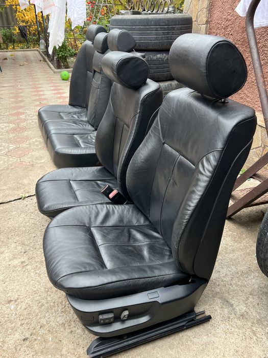 Салон на BMW e39, Черная кожа , електро