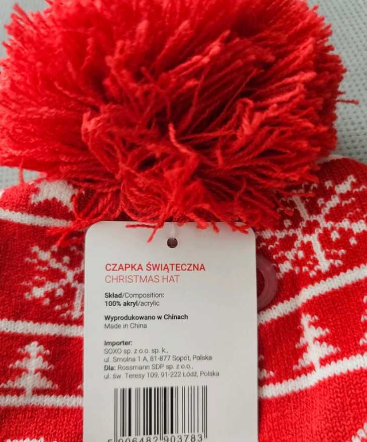 Nowa czapka Rossmann, z Rossmanna, świąteczna