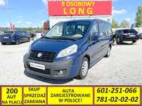 Fiat Scudo ZAMIANA, 9 osobowy, Long, Klima na tył, Czujniki, 6 biegów, 2.0 D!