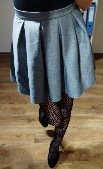 Szara spódniczka mini Sinsay, rozmiar XXS XS 32 34