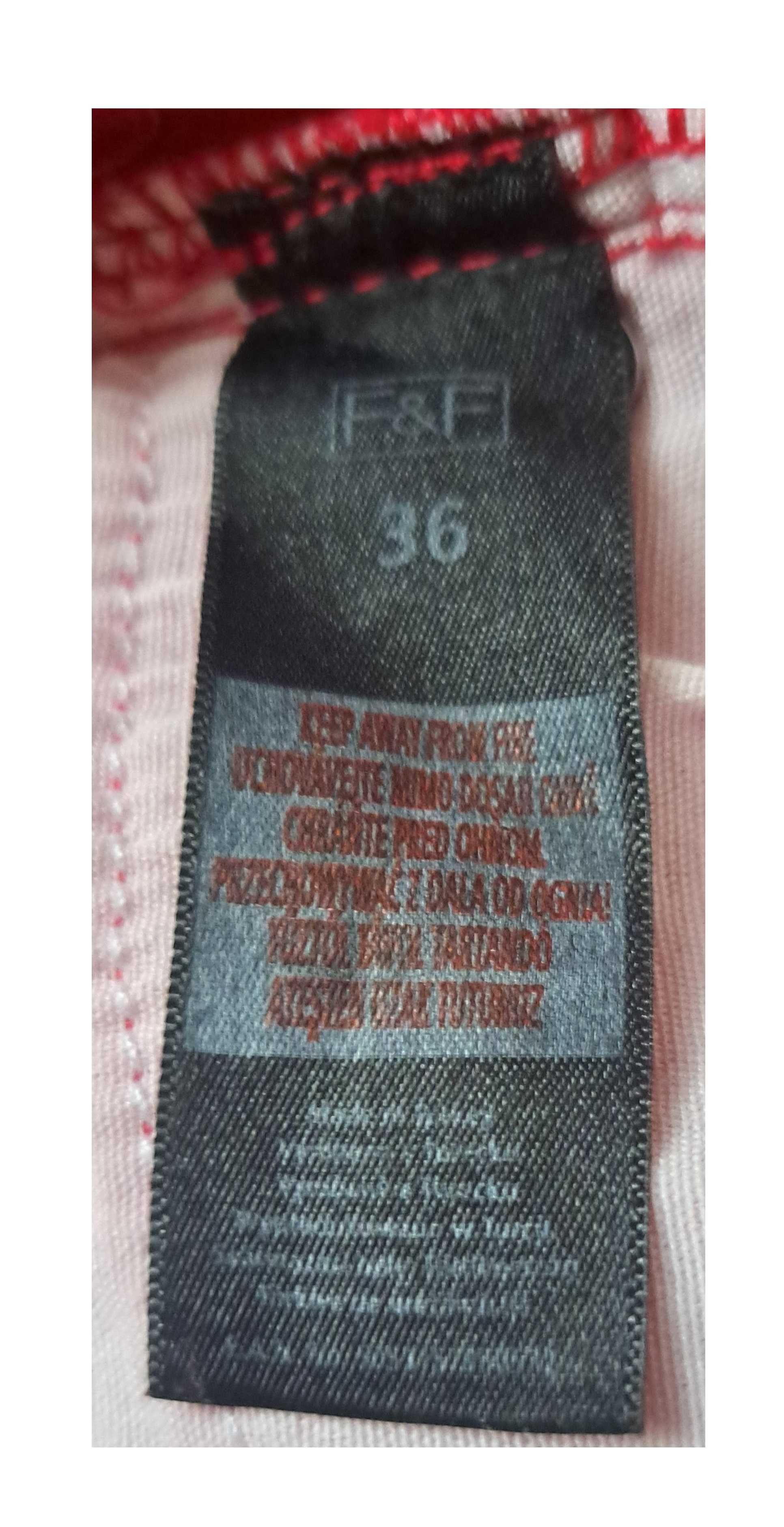 Czerwone spodnie jeansy skinny F&F
