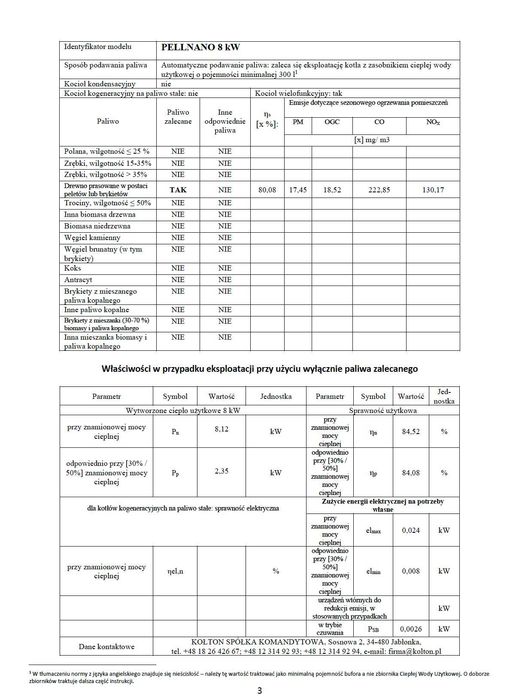 Kołton Pellnano 8kw - dostawa gratis